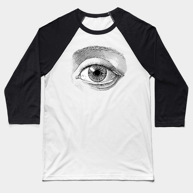 Victorian Eye Graphic Baseball T-Shirt by babydollchic